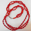 Coral Necklace, width:8mm, Length Approx:17.7-inch, Sold by Strand