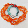 Coral Necklace, width:12mm, Length Approx:17.7-inch, Sold by Strand