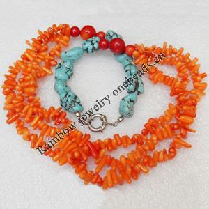 Coral Necklace, width:12mm, Length Approx:17.7-inch, Sold by Strand