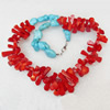 Coral Necklace, width:24mm, Length Approx:17.7-inch, Sold by Strand