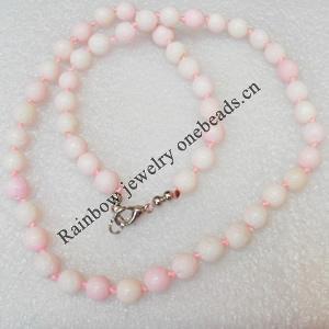 Coral Necklace, width:8mm, Length Approx:17.7-inch, Sold by Strand