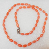 Coral Necklace, width:5mm, Length Approx:17.7-inch, Sold by Strand