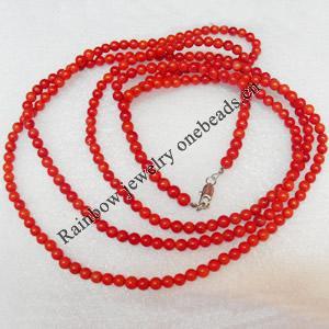 Coral Necklace, width:6mm, Length Approx:31.5-inch, Sold by Strand