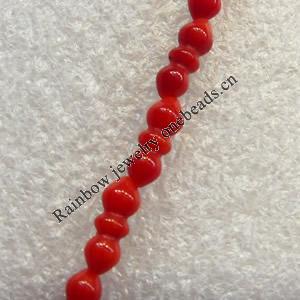 Coral Beads, 4x10mm, Hole:Approx 1mm, Sold by KG
