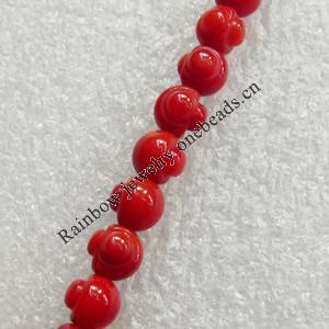 Coral Beads, Round, 6mm, Hole:Approx 1mm, Sold by KG