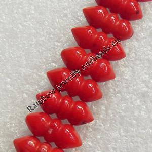 Coral Beads, 14x6mm, Hole:Approx 1mm, Sold per 16-inch Strand
