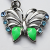Zinc Alloy Enamel Charm/Pendant with Crystal, Nickel-free & Lead-free, A Grade Animal 20x21mm Hole:2mm, Sold by PC