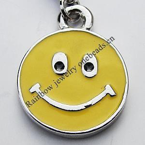 Zinc Alloy Enamel Pendants, Nickel-free & Lead-free, A Grade 20x15mm Hole:2mm, Sold by PC