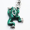 Zinc Alloy Enamel Charm/Pendant with Crystal, Nickel-free & Lead-free, A Grade Animail 25x18mm Hole:2mm, Sold by PC