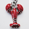 Zinc Alloy Enamel Pendants, Nickel-free & Lead-free, A Grade Animail 20x13mm Hole:2mm, Sold by PC