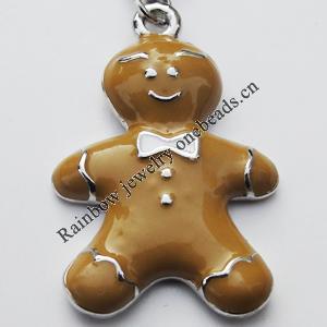 Zinc Alloy Enamel Pendants, Nickel-free & Lead-free, A Grade Animail 18x28mm Hole:2mm, Sold by PC