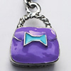 Zinc Alloy Enamel Pendants, Nickel-free & Lead-free, A Grade Handbag 17x22mm Hole:2mm, Sold by PC