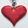 Zinc Alloy Enamel Pendants, Nickel-free & Lead-free, A Grade Heart 23x21mm Hole:2mm, Sold by PC