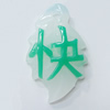 Resin Pendants, Leaf 33x20mm Hole:2.5mm, Sold by Bag