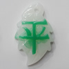 Resin Pendants, Leaf 33x20mm Hole:2.5mm, Sold by Bag