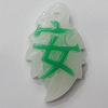 Resin Pendants, Leaf 33x20mm Hole:2.5mm, Sold by Bag