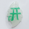 Resin Pendants, Leaf 33x20mm Hole:2.5mm, Sold by Bag