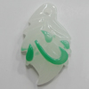 Resin Pendants, Leaf 33x20mm Hole:2.5mm, Sold by Bag