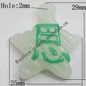 Resin Pendants, Star 29x25mm Hole:2mm, Sold by Bag
