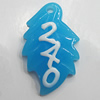 Resin Pendants, Leaf 33x20mm Hole:2.5mm, Sold by Bag