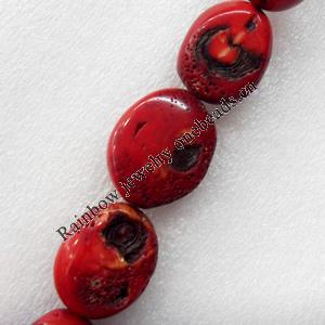 Corals Beads, Flat Oval, 25x32mm, Hole:Approx 1mm, Sold by KG