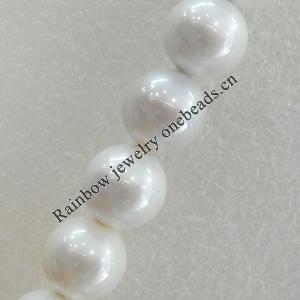 South Sea Shell Beads, A Grade, Round, 8mm, Hole:Approx 1mm, Sold per 16-inch Strand