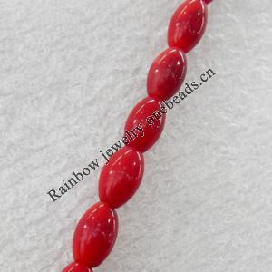 Corals Beads, A Grade, Oval, 5x8mm, Hole:Approx 1mm, Sold by KG