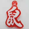Resin Pendants, Mouse 33x21mm Hole:3mm, Sold by Bag