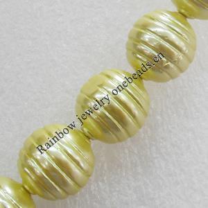 South Sea Shell Beads, Round, 16x17mm, Hole:Approx 1mm, Sold by KG
