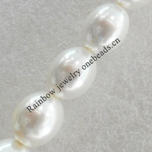 South Sea Shell Beads, Oval, 11x14mm, Hole:Approx 1mm, Sold by KG
