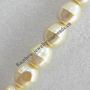 South Sea Shell Beads, Faceted Oval, 15x18mm, Hole:Approx 1mm, Sold by KG