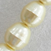 South Sea Shell Beads, Faceted Oval, 15x18mm, Hole:Approx 1mm, Sold by KG