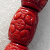 Corals Beads, Drum, 19x23mm, Hole:Approx 1mm, Sold by PC