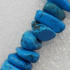 Turquoise Beads, Chips, 11-25mm, Hole:Approx 1mm, Sold per 16-inch Strand