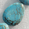Turquoise Beads, Triangle, 22x30mm, Hole:Approx 1mm, Sold by KG