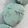 Turquoise Beads, Flat Oval, 20x25mm, Hole:Approx 1mm, Sold by KG