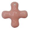 Ceramics Pendants, Cross 65x65mm Hole:3mm, Sold by PC