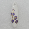 Ceramics Pendants, 54x15mm Hole:3mm, Sold by PC