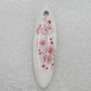Ceramics Pendants, 54x15mm Hole:3mm, Sold by PC