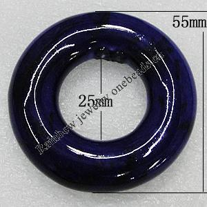 Ceramics Pendants, Donut O:55mm I:25mm, Sold by PC