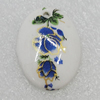 Ceramics Pendants, Flat Oval 28x21mm Hole:2.5mm, Sold by PC