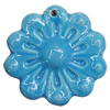 Ceramics Pendants, Flower 54mm Hole:3mm, Sold by PC