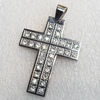 Stainless Steel Pendant, Cross, 32x48mm, Hole:Approx 5mm, Sold by PC