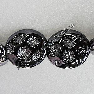 Ceramics Beads Plated AB, 31x28mm Hole:3mm, Sold by Bag