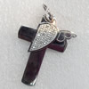 Stainless Steel Pendant, Cross, 28x50mm, Hole:Approx 3mm, Sold by PC