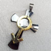 Stainless Steel Pendant, Cross, 32x52mm, Hole:Approx 3mm, Sold by PC