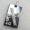 Stainless Steel Pendant, Cross, Length:Approx 28mm, Hole:Approx 3mm, Sold by PC