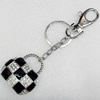 Zinc Alloy keyring Jewelry Chains, width:40mm, Length Approx:13cm, Sold by Dozen