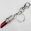 Zinc Alloy keyring Jewelry Chains, width:20mm, Length Approx:14cm, Sold by Dozen