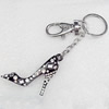 Zinc Alloy keyring Jewelry Chains, width:37mm, Length Approx:14cm, Sold by Dozen
